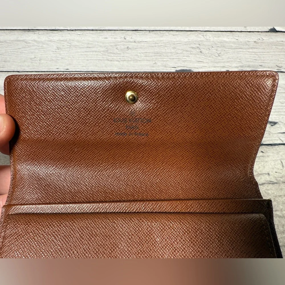 Louis Vuitton Porte Tresor Etui Papier Trifold Wallet Monogram Canvas Leather - Picture 10 of 16
